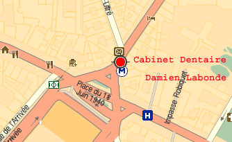 dentparis.com - plan accs dtaill du cabinet dentaire Damien Labonde